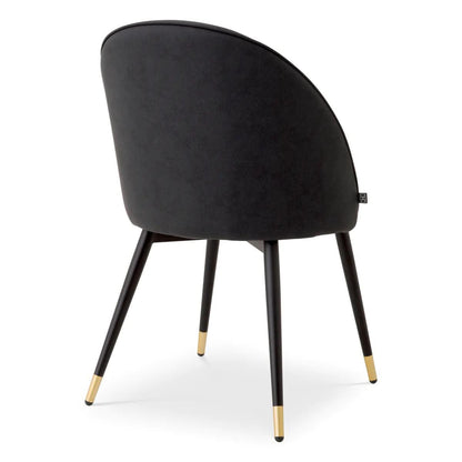 Eichholtz Cooper Dining Chair, Set of 2, Gray, Black & Brass Legs, 32.68"H (A116570 YV0J03YX1K)