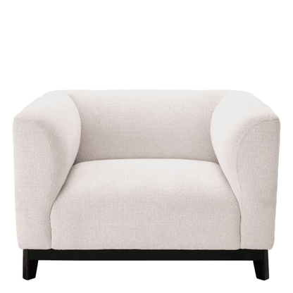 Eichholtz Corso Armchair, Lyssa Off-White Fabric, Black Base, 27.95"H (A115811 YV0J03YT4G)