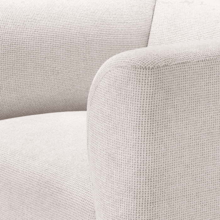 Eichholtz Corso Armchair, Lyssa Off-White Fabric, Black Base, 27.95"H (A115811 YV0J03YT4G)