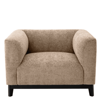 Eichholtz Corso Armchair, Lyssa Sand Fabric, Black Base, 27.95"H (A117680 YV0J03YT4H)