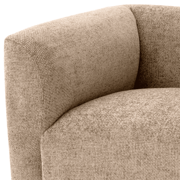 Eichholtz Corso Armchair, Lyssa Sand Fabric, Black Base, 27.95"H (A117680 YV0J03YT4H)