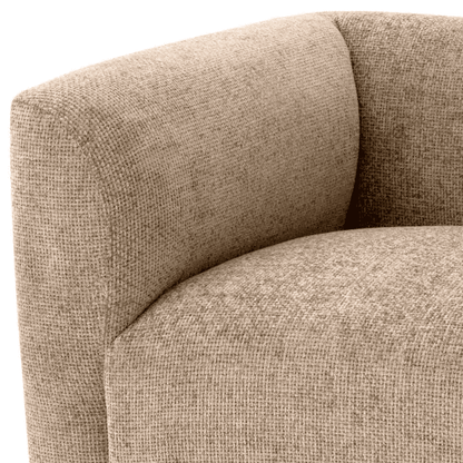 Eichholtz Corso Armchair, Lyssa Sand Fabric, Black Base, 27.95"H (A117680 YV0J03YT4H)