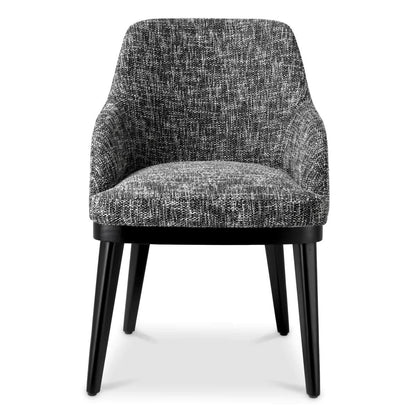 Eichholtz Costa Dining Chair, Cambon Black, Black Legs, 32.68"H (A116514 YV0J03YXXV)