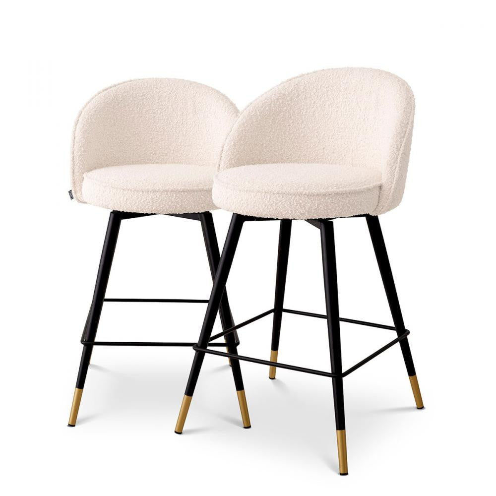 Eichholtz Cooper Counter Stool, Set of 2 - Cream