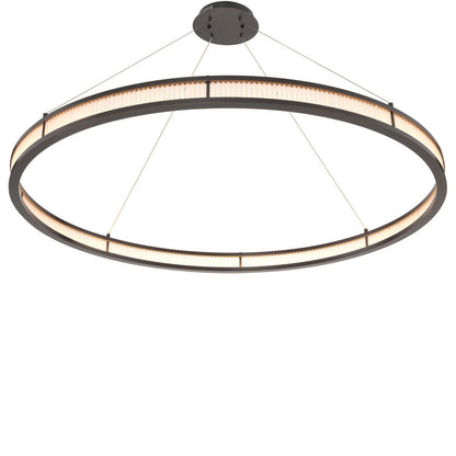 Eichholtz Damien Chandelier, 1-Light, X-Large, LED Integrated, Bronze, Frosted Glass, 54.72"W (114751UL YV0J03YU36)