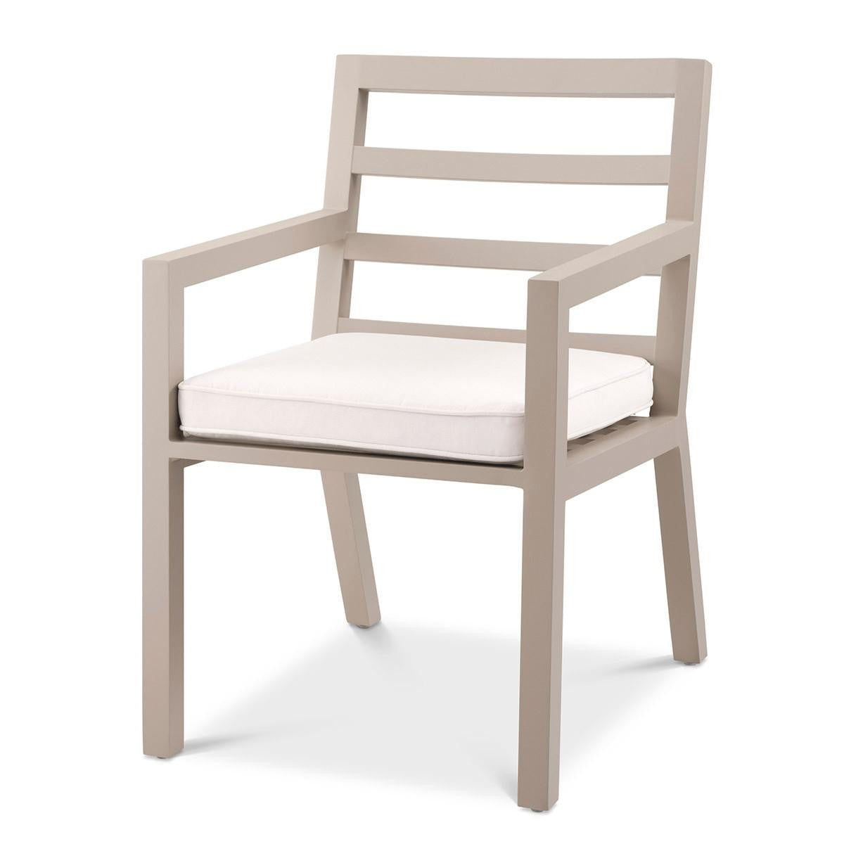 Eichholtz Delta Outdoor Dining Chair, Off-White Sunbrella Canvas, Sand, 21.85"W (113654 YV0J041RRD)