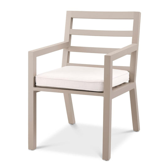 Eichholtz Delta Outdoor Dining Chair, Off-White Sunbrella Canvas, Sand, 21.85"W (113654 YV0J041RRD)