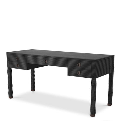 Eichholtz Dimitrios Desk, Charcoal Gray, Bronze, 62.99"W (114437 ), Eichholtz 114437 YV0J03YX0A
