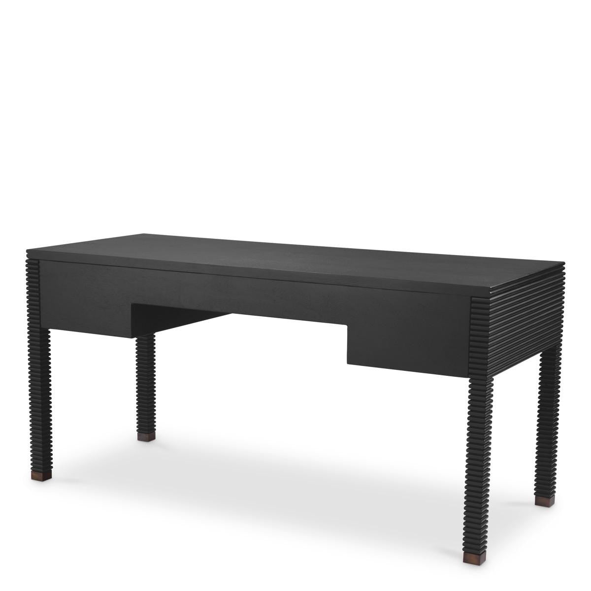 Eichholtz Dimitrios Desk, Charcoal Gray, Bronze, 62.99"W (114437 ), Eichholtz 114437 YV0J03YX0A