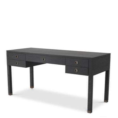 Eichholtz Dimitrios Desk, Charcoal Gray, Bronze, 62.99"W (114437 ), Eichholtz 114437 YV0J03YX0A
