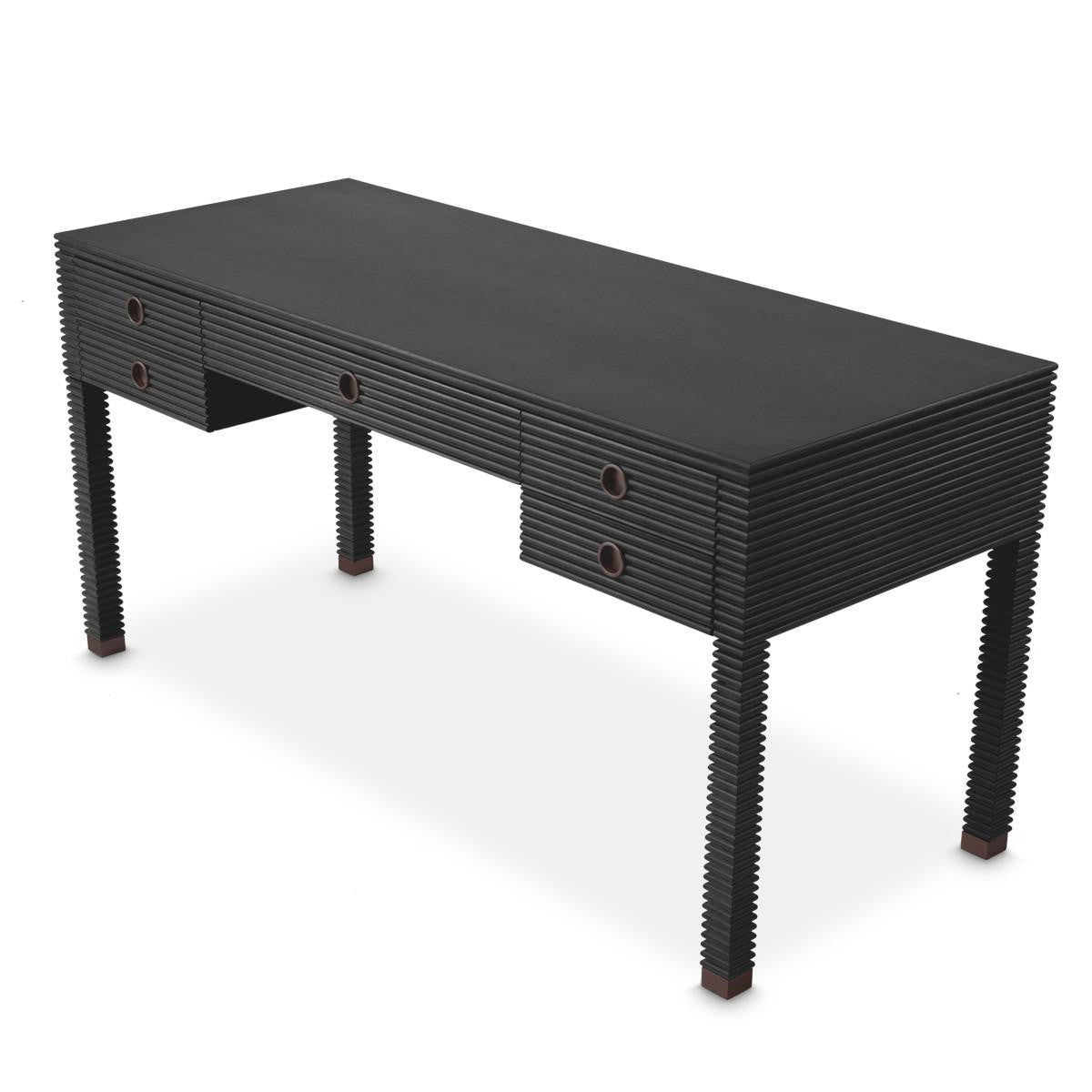 Eichholtz Dimitrios Desk, Charcoal Gray, Bronze, 62.99"W (114437 ), Eichholtz 114437 YV0J03YX0A