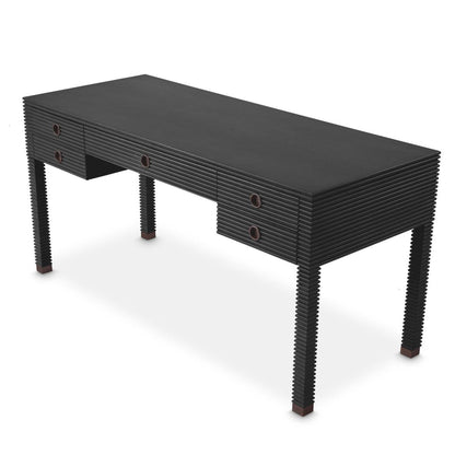 Eichholtz Dimitrios Desk, Charcoal Gray, Bronze, 62.99"W (114437 ), Eichholtz 114437 YV0J03YX0A