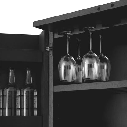 Eichholtz Dimitrios Wine Cabinet, Charcoal Gray, Bronze, 32.48"W (114479 YV0J041ZKV)