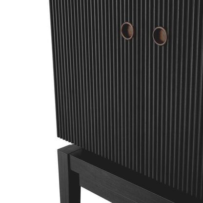 Eichholtz Dimitrios Wine Cabinet, Charcoal Gray, Bronze, 32.48"W (114479 YV0J041ZKV)