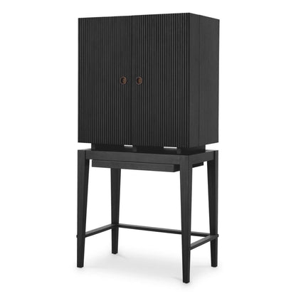 Eichholtz Dimitrios Wine Cabinet, Charcoal Gray, Bronze, 32.48"W (114479 YV0J041ZKV)