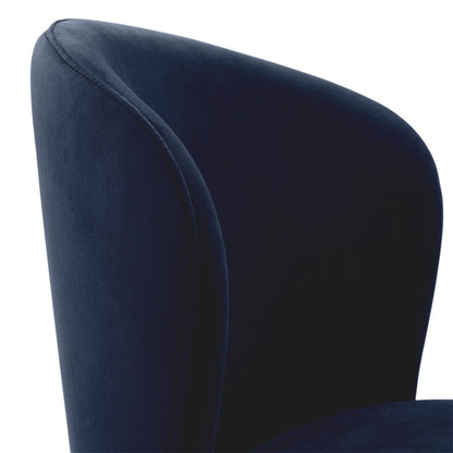 Volante Dining Chair Midnight Blue Velvet
