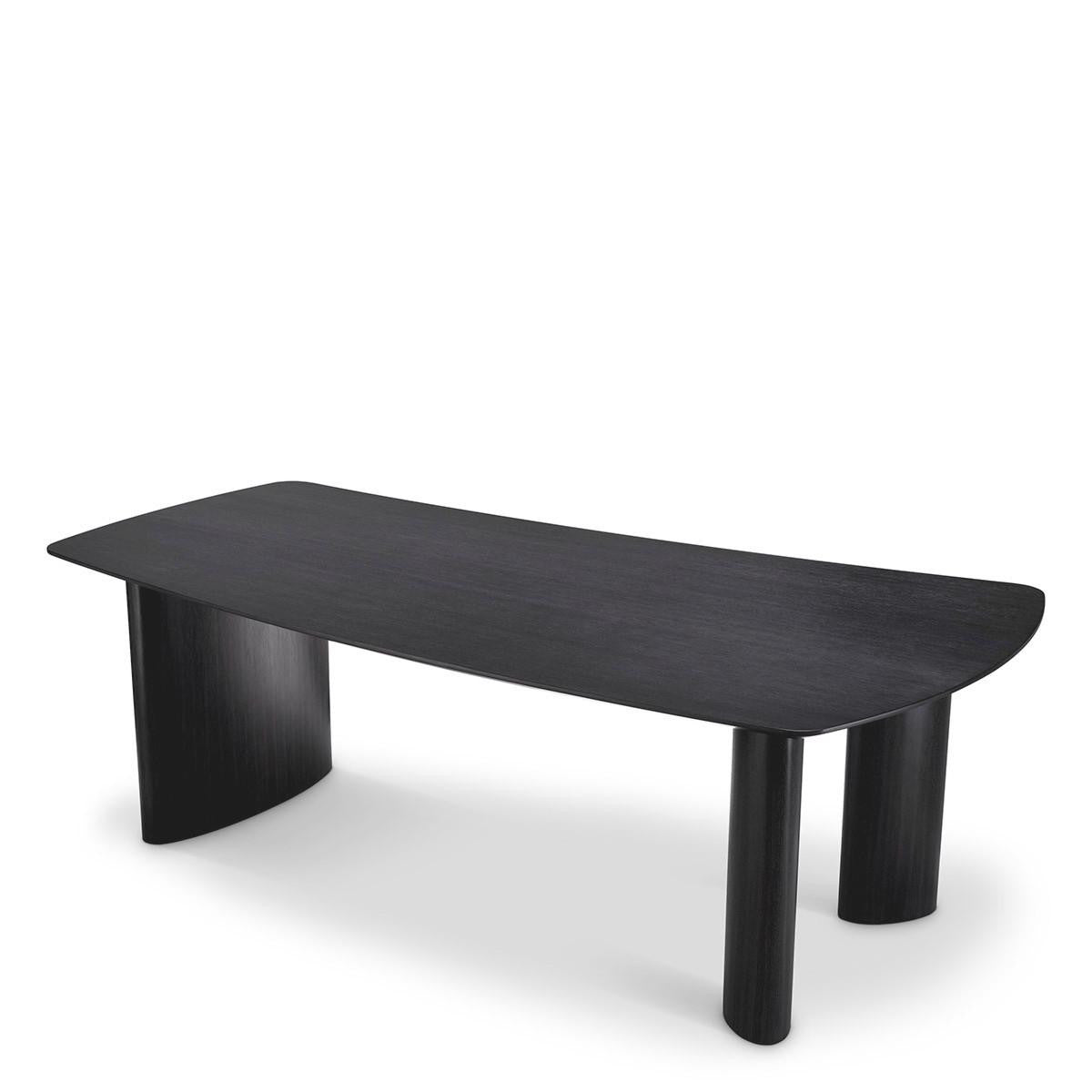 Eichholtz Bergman S Dining Table - Charcoal Grey Oak
