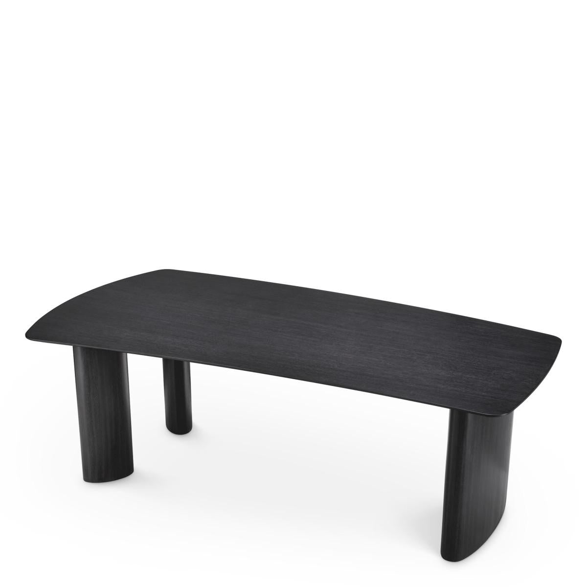 Eichholtz Bergman S Dining Table - Charcoal Grey Oak