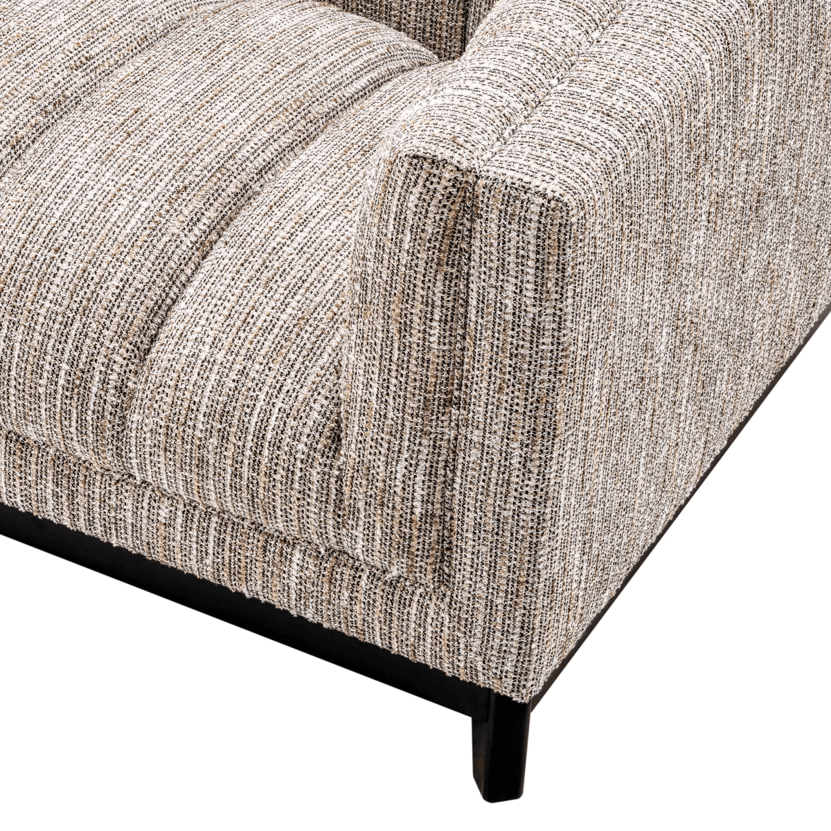 Eichholtz Ditmar Armchair, Mademoiselle Beige Fabric, Black Base, 27.95"H (A115576 YV0J03YT4K)