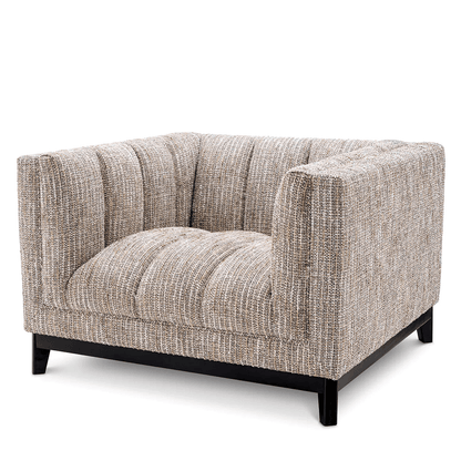 Eichholtz Ditmar Armchair, Mademoiselle Beige Fabric, Black Base, 27.95"H (A115576 YV0J03YT4K)