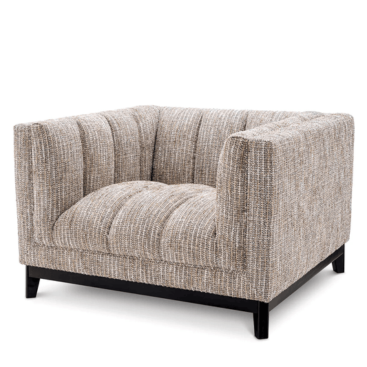 Eichholtz Ditmar Armchair, Mademoiselle Beige Fabric, Black Base, 27.95"H (A115576 YV0J03YT4K)