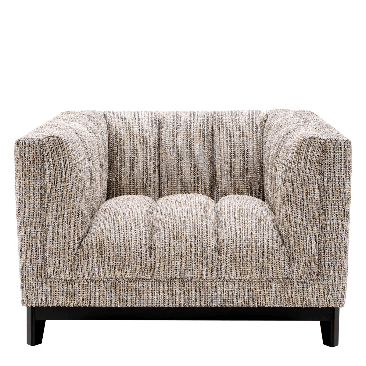 Eichholtz Ditmar Armchair, Mademoiselle Beige Fabric, Black Base, 27.95"H (A115576 YV0J03YT4K)