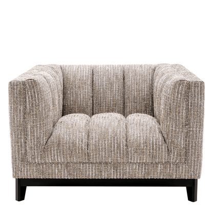 Eichholtz Ditmar Armchair, Mademoiselle Beige Fabric, Black Base, 27.95"H (A115576 YV0J03YT4K)