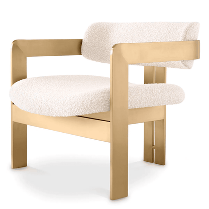 Eichholtz Donato Armchair Cream, Brushed Brass