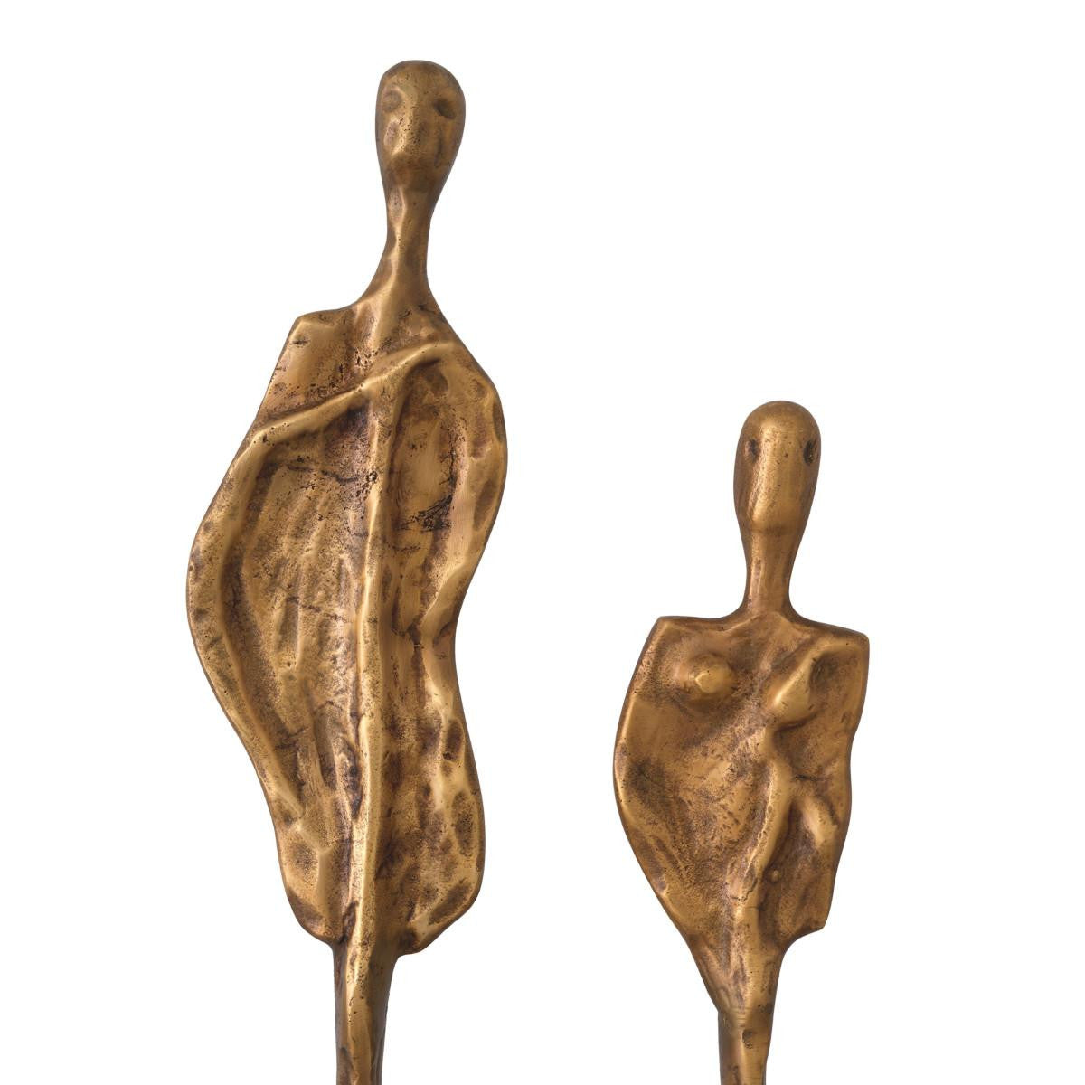 Eichholtz Dual Sculpture, Set of 2, Vintage Brass, Black Granite Base, 5.12"W (117253 YV0J041QUH)