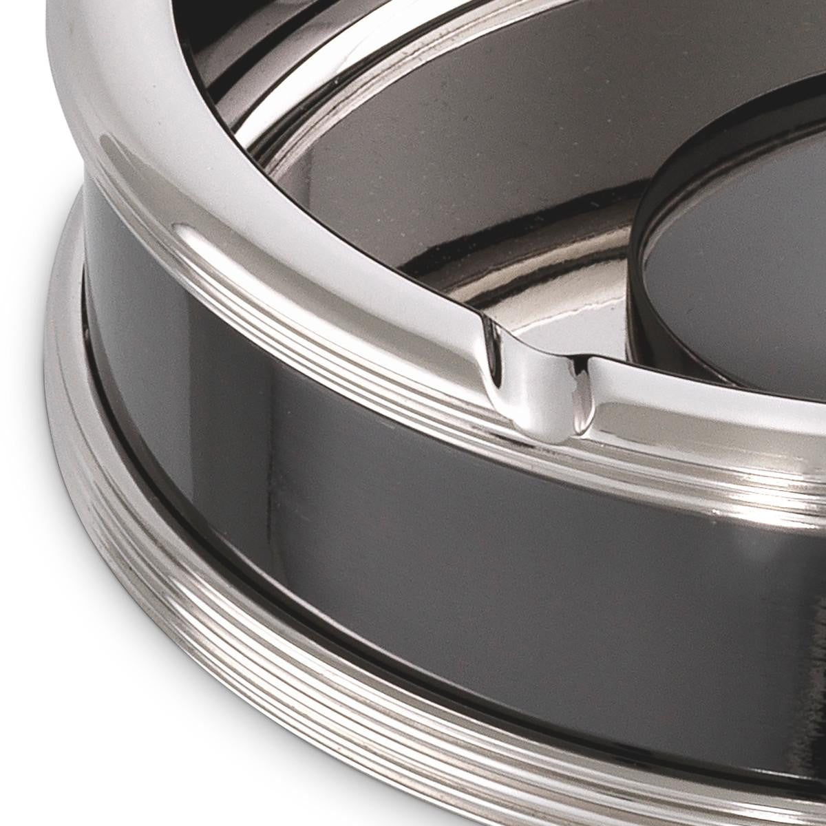 Eichholtz Ella Ashtray, Nickel, Black Nickel, 7.09"W (116244 YV0J03YP5M)