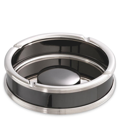 Eichholtz Ella Ashtray, Nickel, Black Nickel, 7.09"W (116244 YV0J03YP5M)