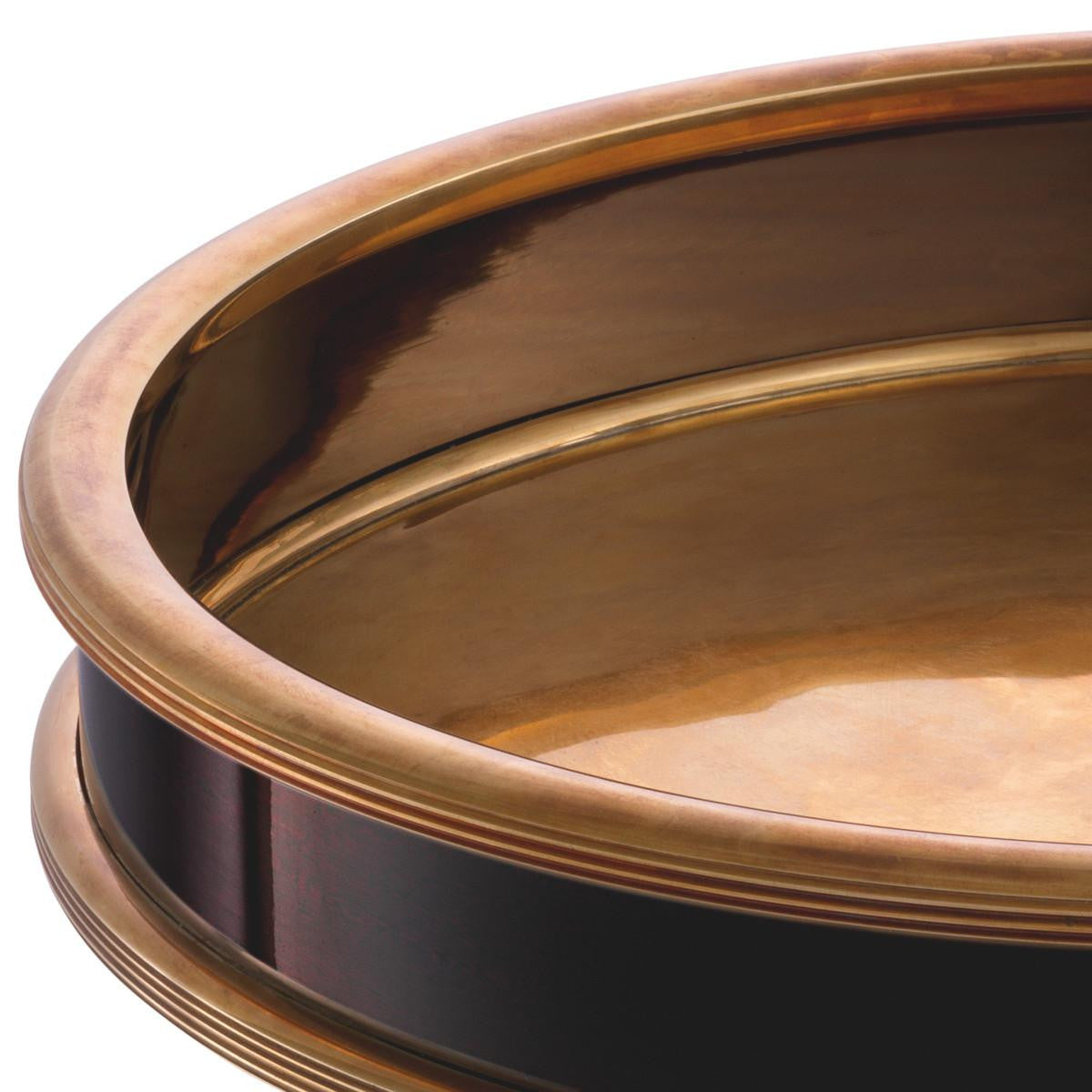 Eichholtz Ella Tray, Vintage Brass, Black Nickel, 13.39"W (116245 YV0J041WQ3)
