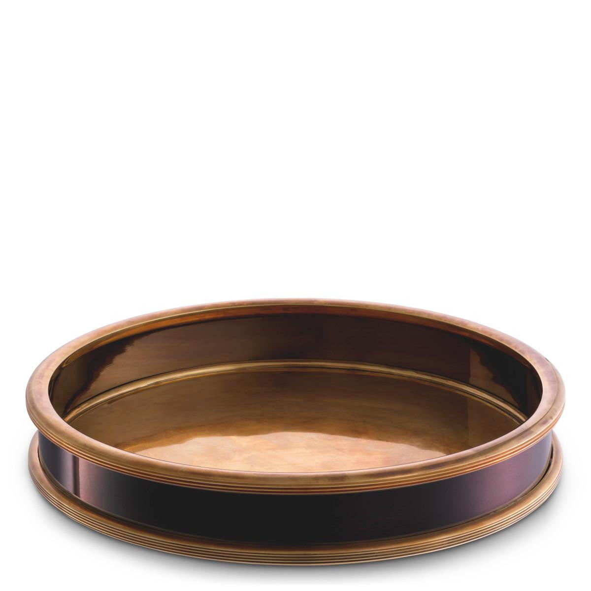 Eichholtz Ella Tray, Vintage Brass, Black Nickel, 13.39"W (116245 YV0J041WQ3)