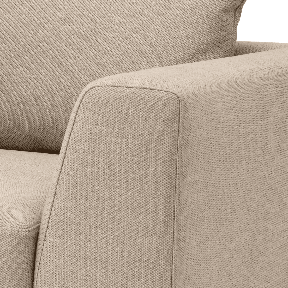 Eichholtz Endless Armchair, Avalon Sand Fabric, Black Legs, 25.2"H (A114823 YV0J03YU0V)