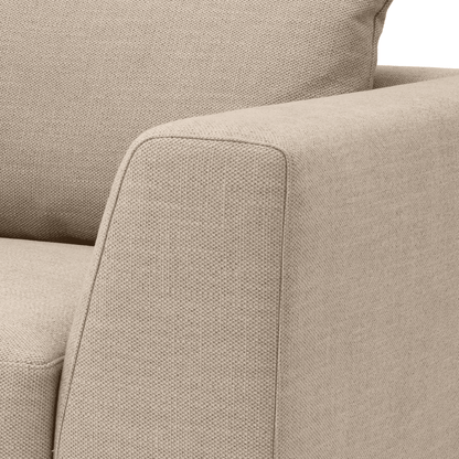 Eichholtz Endless Armchair, Avalon Sand Fabric, Black Legs, 25.2"H (A114823 YV0J03YU0V)