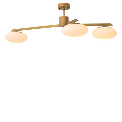 Eichholtz Evergreen Pendant, 3-Light, Small, Antique Brass, White Glass, 55.51"W (116123UL YV0J03YU3D)