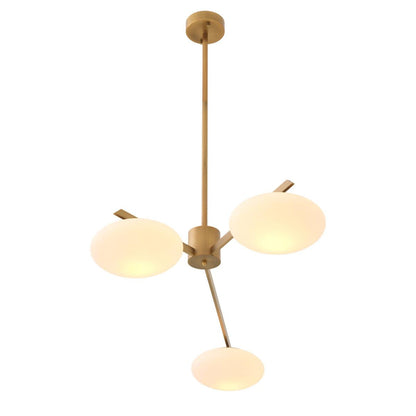 Eichholtz Evergreen Pendant, 6-Light, Large, Antique Brass, White Glass, 82.68"W (116124UL YV0J03YU3C)