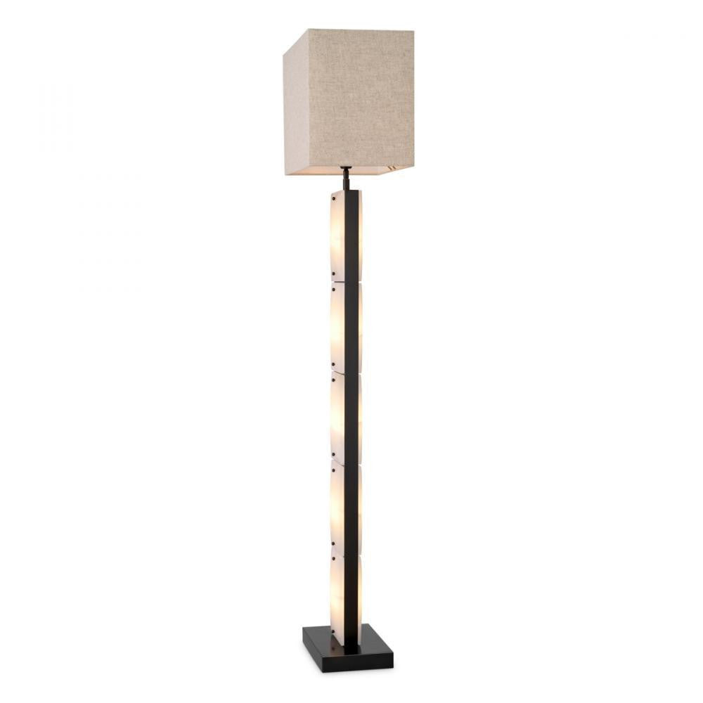Eichholtz Floor Lamp Ortiz Bronze, Alabaster