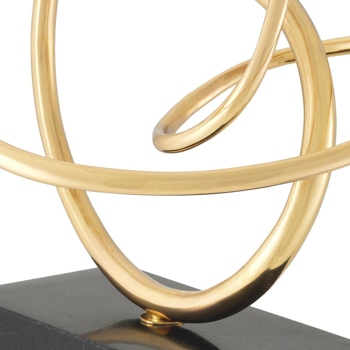 Eichholtz Frank Sculpture, Polished Brass, Black Granite Base, 11.42"W (113724 YV0J041QUL)