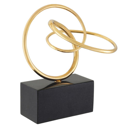 Eichholtz Frank Sculpture, Polished Brass, Black Granite Base, 11.42"W (113724 YV0J041QUL)