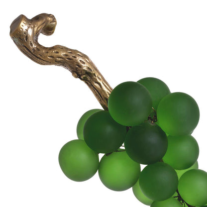 Eichholtz French Grapes Sculpture, Green Glass, Vintage Brass, 19.69"W (113683 YV0J041QUM)