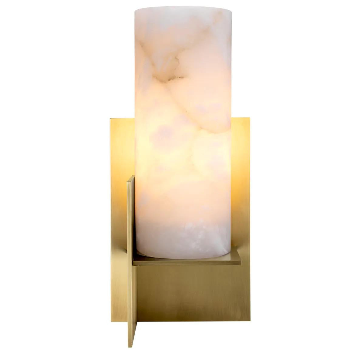 Eichholtz Frisco Table Lamp, 1-Light, Antique Brass, Alabaster, 15.75"H (114989UL ), Eichholtz 114989UL YV0J041WNC
