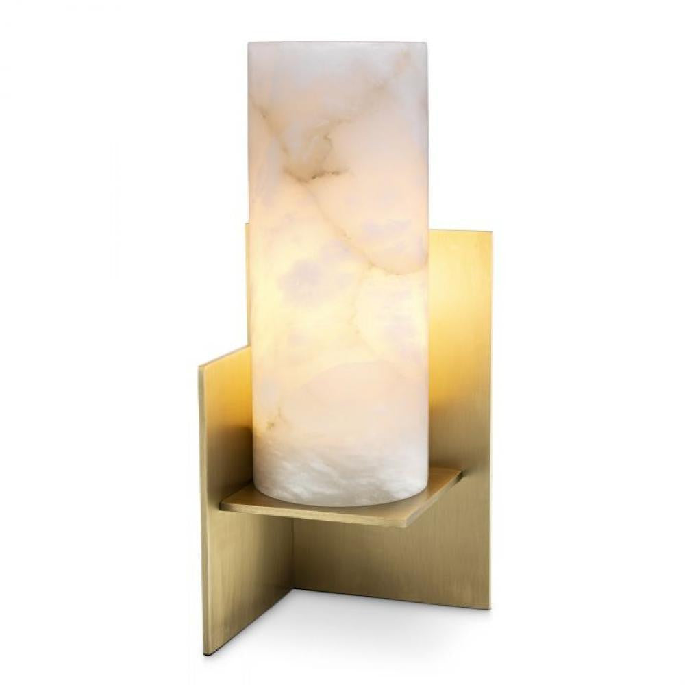 Eichholtz Frisco Table Lamp Antique Brass, Alabaster