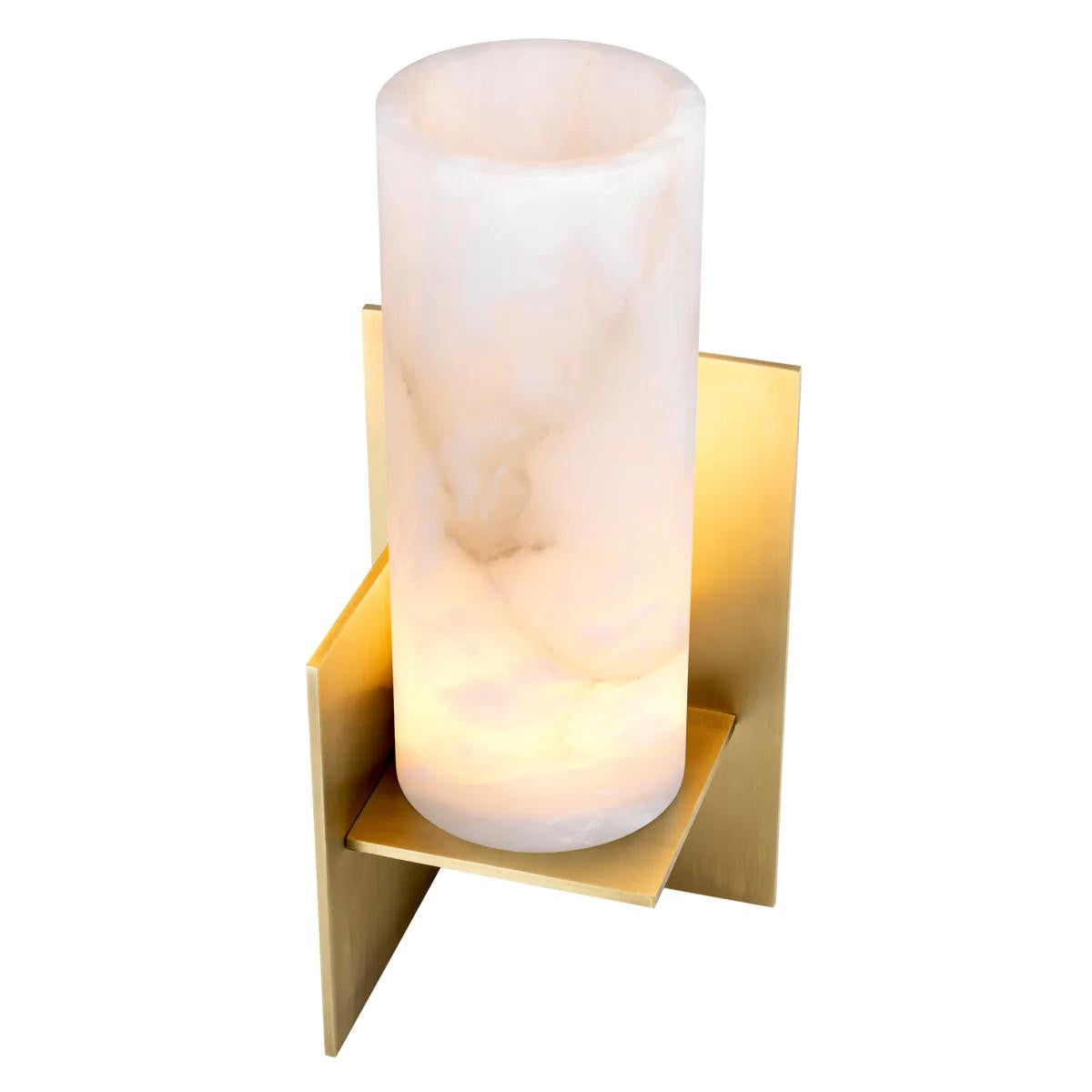 Eichholtz Frisco Table Lamp, 1-Light, Antique Brass, Alabaster, 15.75"H (114989UL ), Eichholtz 114989UL YV0J041WNC
