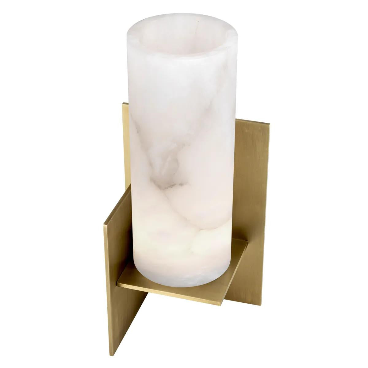 Eichholtz Frisco Table Lamp, 1-Light, Antique Brass, Alabaster, 15.75"H (114989UL ), Eichholtz 114989UL YV0J041WNC
