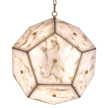 Eichholtz Gallo Pendant Antique Brass, Alabaster