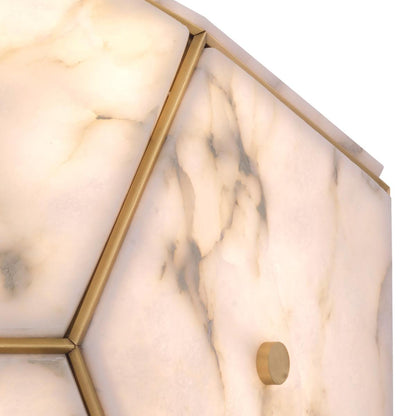 Eichholtz Gallo Pendant, 6-Light, Antique Brass, Alabaster, 23.62"W (115147UL YV0J03YYYY)