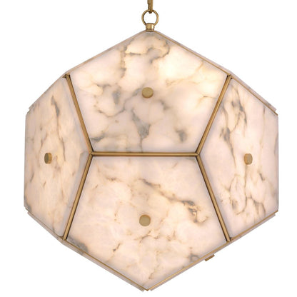 Eichholtz Gallo Pendant, 6-Light, Antique Brass, Alabaster, 23.62"W (115147UL YV0J03YYYY)