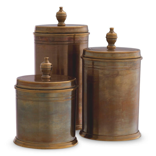 Eichholtz Gaston Box, Set of 3, Vintage Brass, 4.92"W (115921 YV0J03YR2Q)