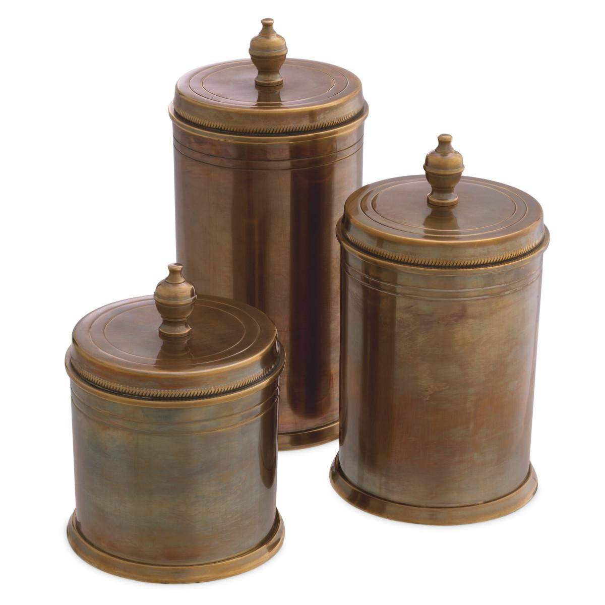 Eichholtz Gaston Box, Set of 3, Vintage Brass, 4.92"W (115921 YV0J03YR2Q)